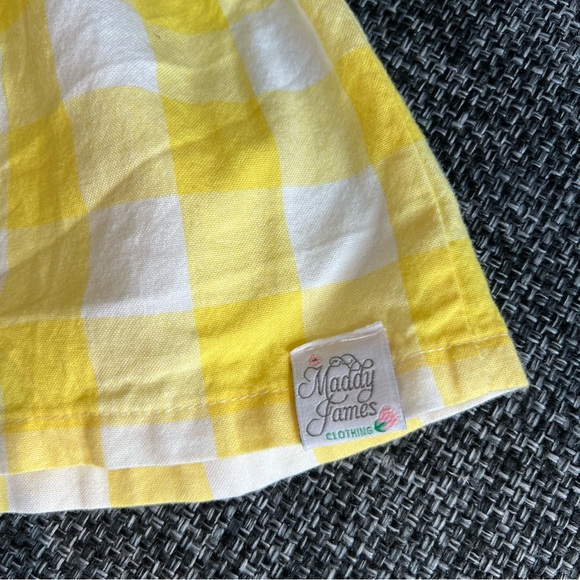 Maddy James Yellow Picnic Dress Size 12 Months - Picture 2 of 5